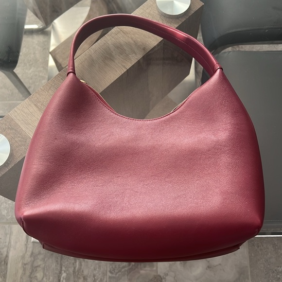NEW Mansur Gavriel Small Soft Candy Shoulder Bag in Burgundy, Quiet Luxury! - Picture 8 of 15